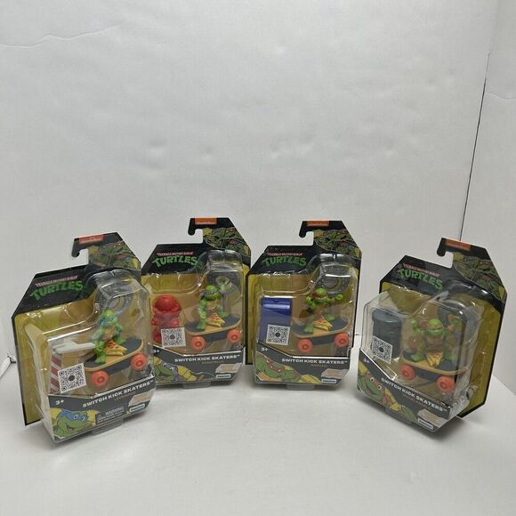 Teenage Mutant Ninja Turtles All 4 Turtles Switch Kick Skater Pack READ!!! - Picture 1 of 4
